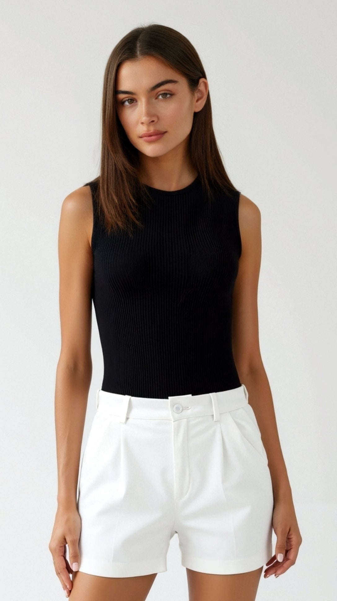 Julija - Minimalističen Top brez Rokavov